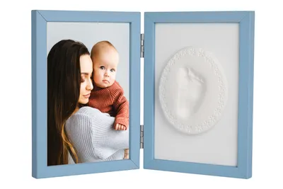 ODCISK BOBASA Tiny Memories - Ramka Z Glinką Niebieska