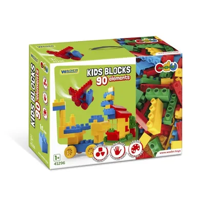 WADER 41296 Kids Blocks Klocki 90 el