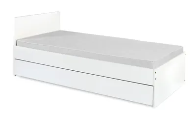 KLUPŚ Łóżko Młodzieżowe Z Szufladą DALIA Biel-Popiel 200x90