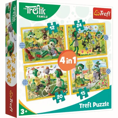 TREFL 34358 Puzzle 4w1 Wspólne Zabawy Treflików