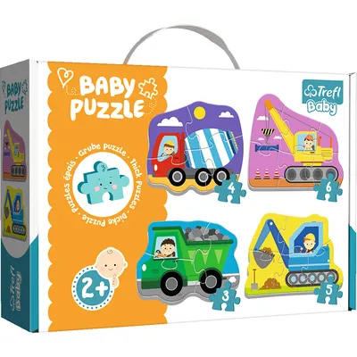 TREFL 36072 Puzzle Baby Classic Pojazdy Na Budowie