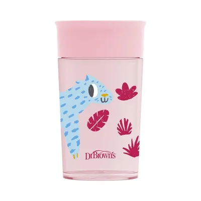 Dr.Browns TC01093 Kubek 360 Picie Jak Ze Szklanki 300 ml - Różowy