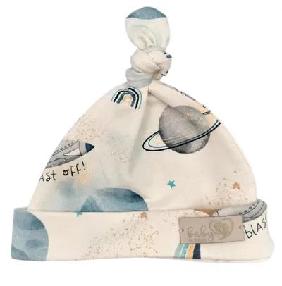 BinW 01087 Czapka Niemowlęca Smerfetka Kosmos Ecru 3-6M*