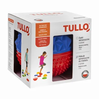 TULLO 483 Półkula Sensoryczna 2 szt. Jeż/Niebieski Diament - Czerwony