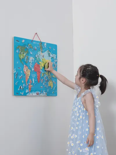 Viga 44508 2w1 Tablica Edukacyjna Z Magnetyczną Mapą Świata