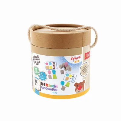 TREFL 61513 Zabawka Drewniana - O! Klocki Pasowanki Baby - Bobaski I Miś