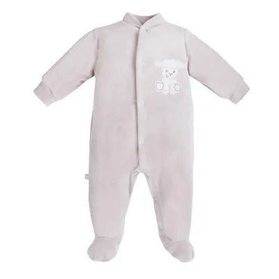 EWA 931061 NEWBORN Pajac Welur 68 - Szary