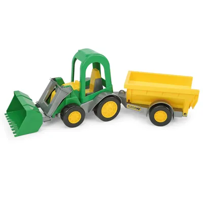 WADER 35223 Farmer Traktor Ładowarka Z Przyczepą W Kartonie
