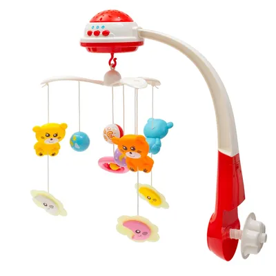 BABY MIX 37046 Karuzelka Plastikowa Z Projektorem - Czerwona