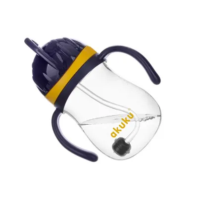 AKUKU A0165 Bidon Ze Słomką Z Odważnikiem Blue/Yellow