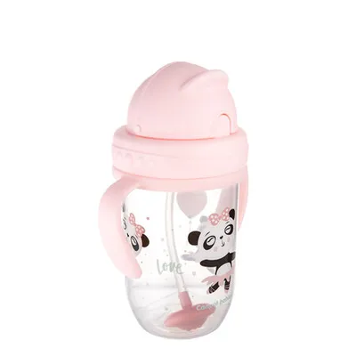 CANPOL 56/606 Kubek Niekapek Z Rurką I Odważnikiem 270 ml Exotic Pink