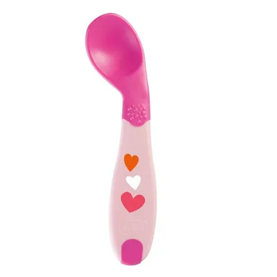 CHICCO 00016100100000 Pierwsza Łyżeczka 8m - Różowa