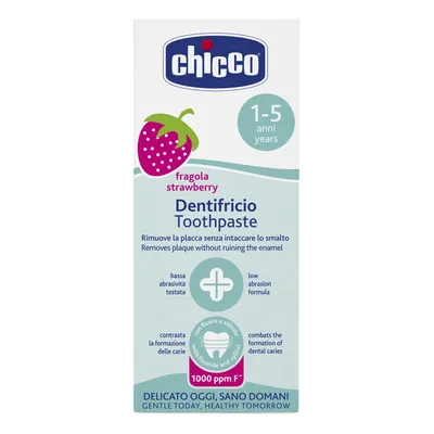 CHICCO 00007429000000 Pasta Do Zębów Z Fluorem Truskawkowa 50 ml