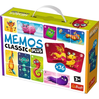 TREFL 02273 Gra Memos Classic&plus Urocze Potworki