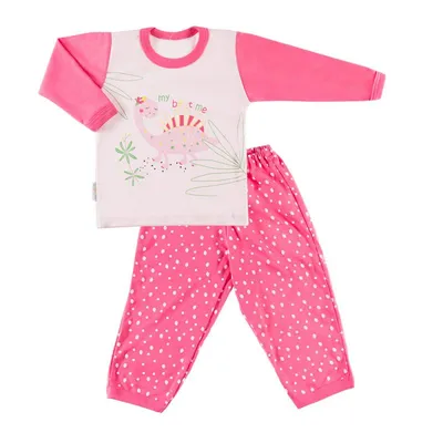 EWA 844705 LITTLE MOON Piżama DZIEW Róż 80