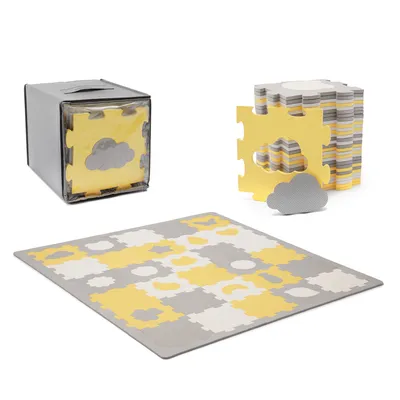 KINDERKRAFT Mata Piankowa Puzzle LUNO Yellow