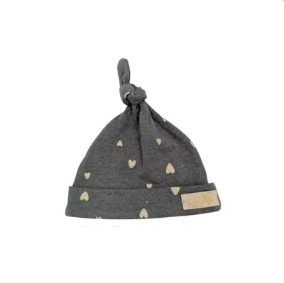 BinW 01100 Czapka Niemowlęca Smerfetka Serca 7-12MC.* - Szare