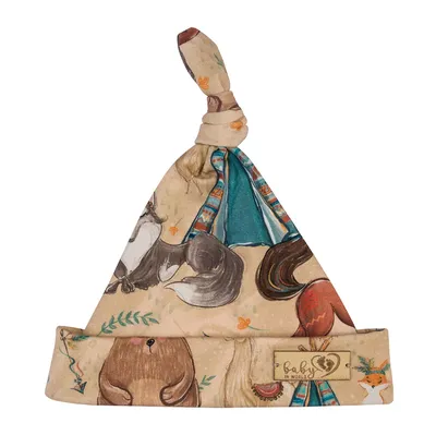 BinW 01255 Czapka Niemowlęca Smerfetka Boho Boy 7-12MC.*