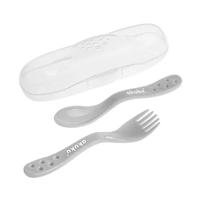 AKUKU A0073 Sztućce W Etui - Szare
