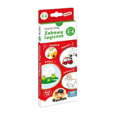 CzuCzu 7223263 Książeczka Edukacyjna Zabawy Logiczne 3-4L