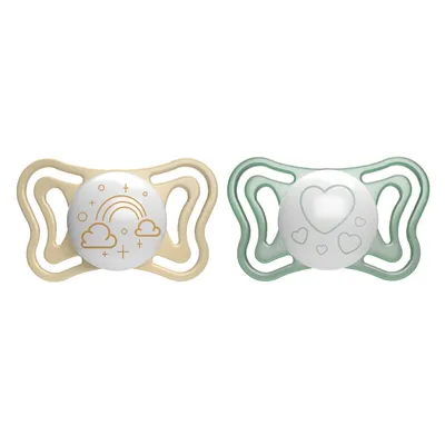 CHICCO 00071037410000 Smoczek PHYSIO LIGHT 2-6M Sil 2 szt LUMI