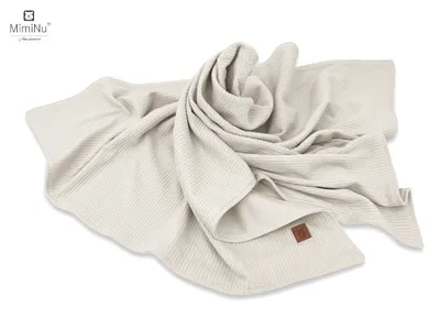 KIECZMERSKI Kocyk 75x100 cm MIMINU SOFT Interlock Bawełna 100% Beż
