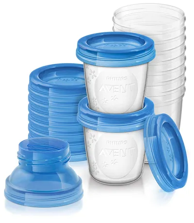 AVENT SCF618/10 Pojemniki Via 180 ml + Pokrywki
