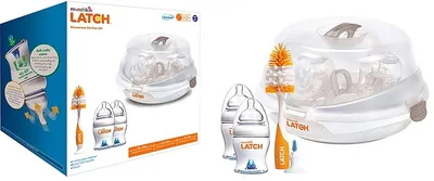 MUNCHKIN LATCH 120ml Zestaw Butelek Z Mikrofalowym Sterylizatorem, 2 szt