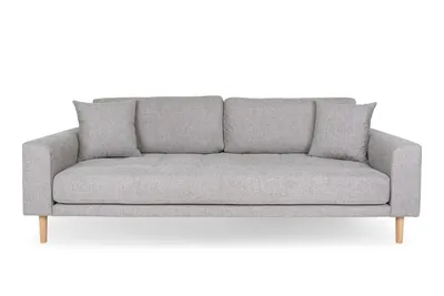 Sofa MEBLIVA Lido 3-OSOBOWA, Poliester, Skandynawska - Szara