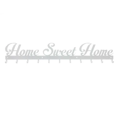 Wieszak Ścienny MEBLIVA Sweet Home, Metal 80 cm - Biały