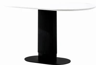 Stół MEBLIVA Maxim Owalny 120x70 cm Do Jadalni - Biały