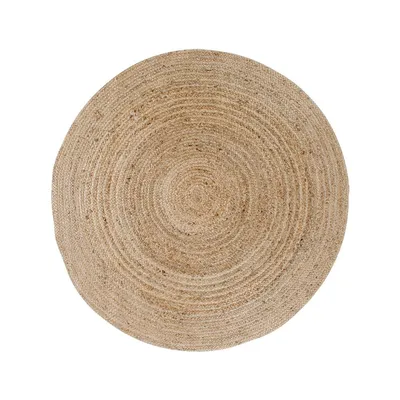 Dywan MEBLIVA Bombay, Juta Pleciona, Okrągły 120cm - Naturalny
