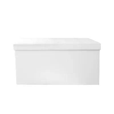 Pufa MEBLIVA Velse Eko Skóra Schowek 76,5 cm - Biała