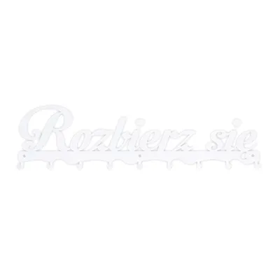 Wieszak Ścienny MEBLIVA Rozbierz Się Metal - Biały