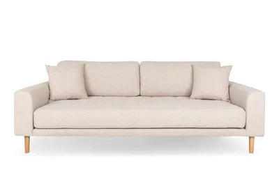 Sofa MEBLIVA Lido 3, Poliester, Skandynawska 210 cm - Beżowa