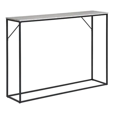 Konsola MEBLIVA Vita Loftowa, Trawertyn/Czarna - 110 cm