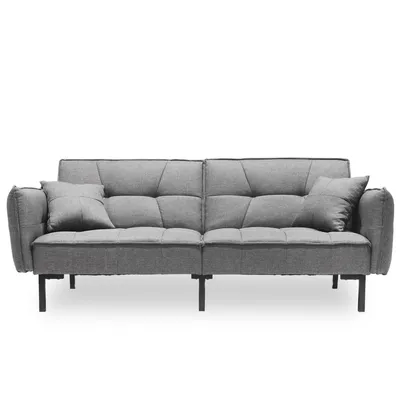 Sofa Rozkładana MEBLIVA Lurif Skandynawska 197 cm - Szara