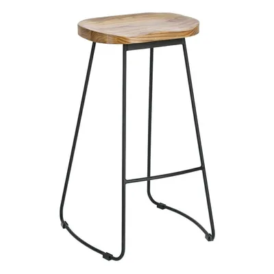 Stołek Barowy MEBLIVA Cazas Drewniany 74 cm - Naturalny