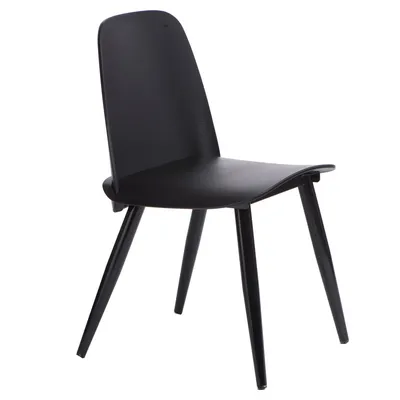 Krzesło MEBLIVA Rosse Nowoczesne Z Tworzywa 81 cm - Czarne