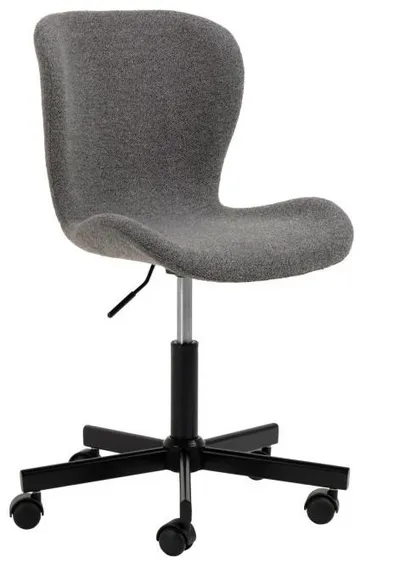 Fotel Biurowy MEBLIVA BATILDA-A1, Bouclé, Ergonomiczny - Antracytowy
