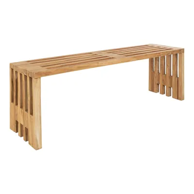 Ławka MEBLIVA Benidorm 140cm Drewno Tekowe - Naturalna