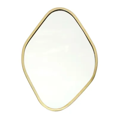 Lustro Arcilla MEBLIVA Geometryczne Na Ścianę Metal 34x25 cm - Złoty