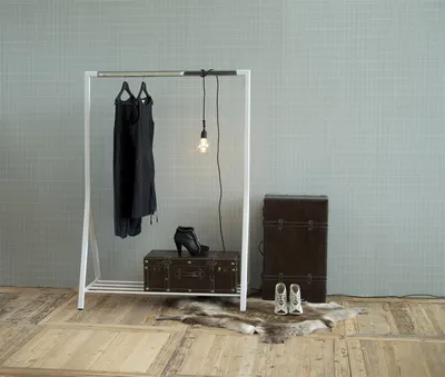 Wieszak Stojący MEBLIVA Brent, Metal, 165 cm - Biały