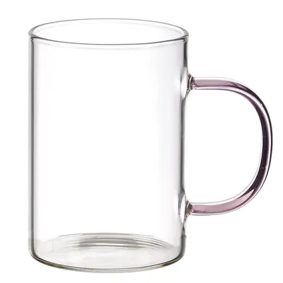 Szklanka MEBLIVA Coloured 300ml Szklana Minimalistyczna - Różowy