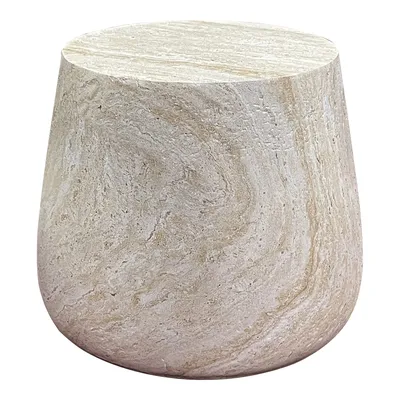 Stolik Kawowy MEBLIVA Bonn Trawertyn 47cm - Beżowy