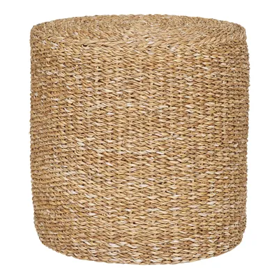 Puf MEBLIVA Rivera Okrągły Z Trawy Morskiej, Boho - Naturalny