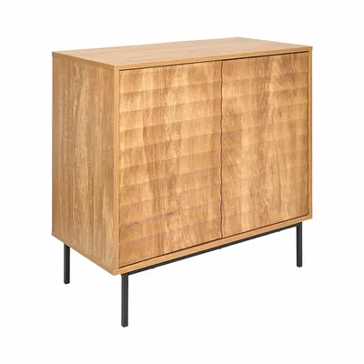 Komoda MEBLIVA Celia 80 cm MDF Frezowana - Naturalna