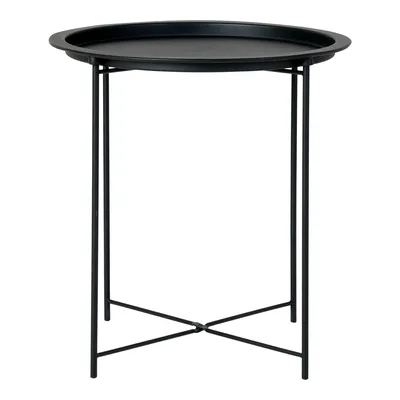 Stolik Kawowy MEBLIVA, Metal Okrągły 47cm - Czarny