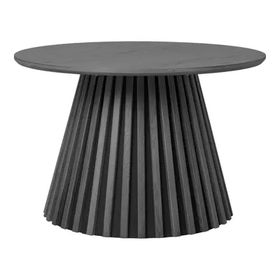 Stolik Kawowy MEBLIVA Osaka Okrągły 70cm, Drewno Dąb - Czarny