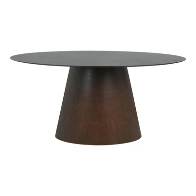 Stół MEBLIVA Bolton 160x90cm Okrągły, Płyta MDF - Naturalny Orzech